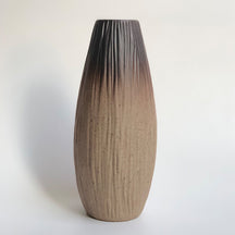 Langwerpige Keramische Vaas - Zwart Bruin D: 19.5 cm × Ø 3 cm