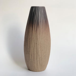 Langwerpige Keramische Vaas - Zwart Bruin D: 19.5 cm × Ø 3 cm