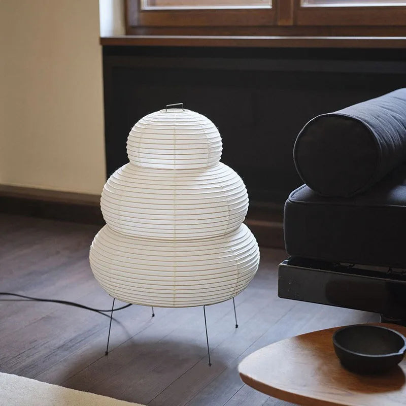 Dimbare Rijstpapier Vloerlamp – Japans Design