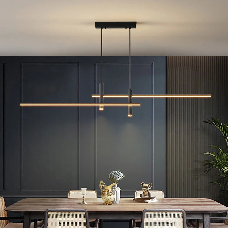 Moderne Hanglamp Zwart voor Eettafel met Afstandsbediening